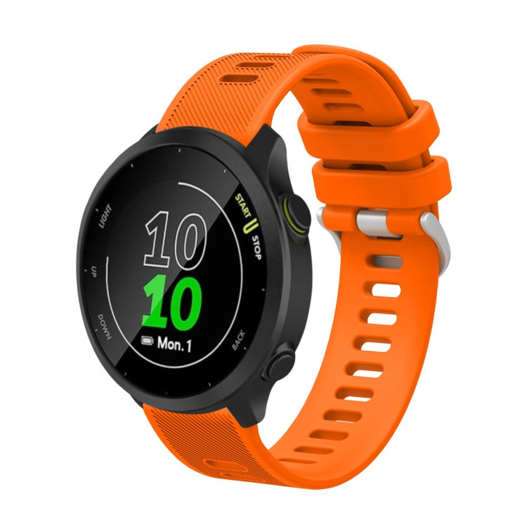 

For Amazfit Pop Pro 20mm Silicone Twill Watch Band(Orange)