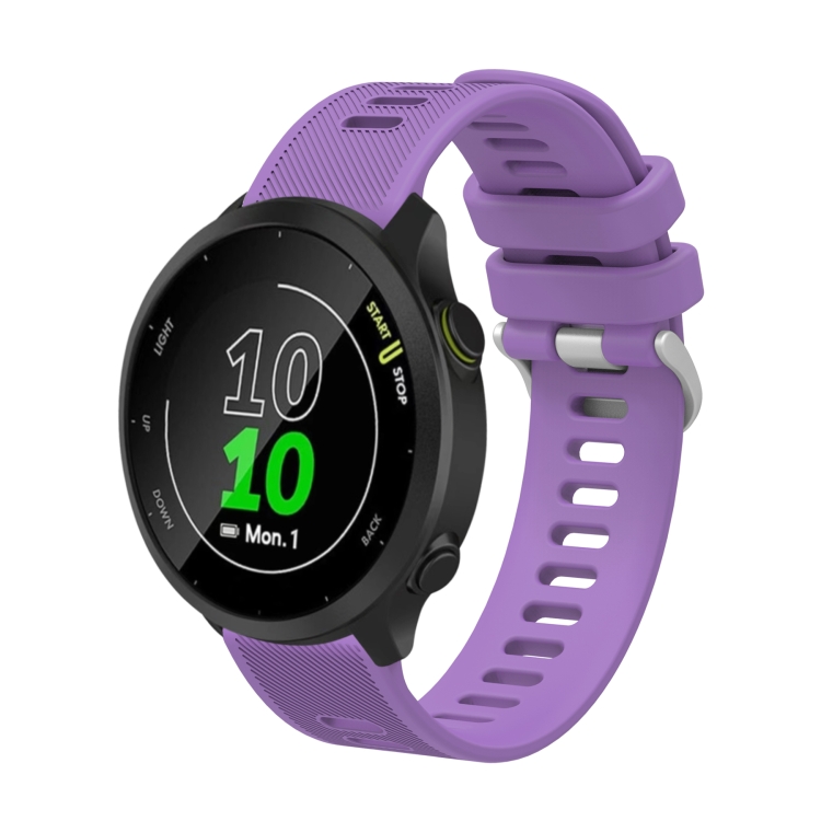 

For Amazfit Pop 20mm Silicone Twill Watch Band(Purple)