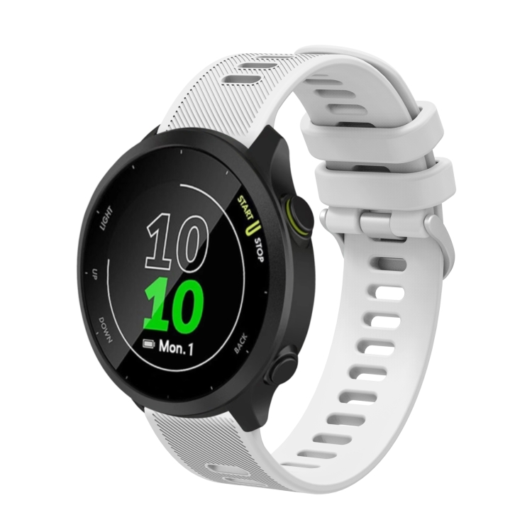

For Amazfit BIP 20mm Silicone Twill Watch Band(White)