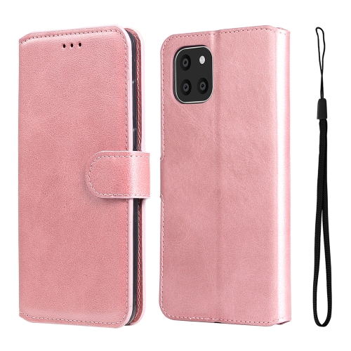 

For Samsung Galaxy A03 166mm EU Version JUNSUNMAY Calf Texture Leather Phone Case(Pink)