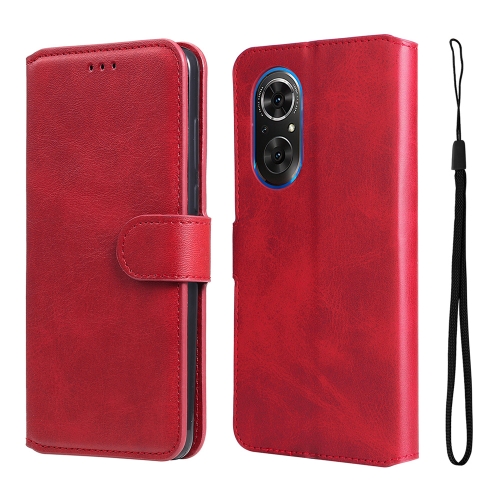 

For Honor 50 SE / Huawei Nova 9 SE JUNSUNMAY Calf Texture Leather Phone Case(Red)