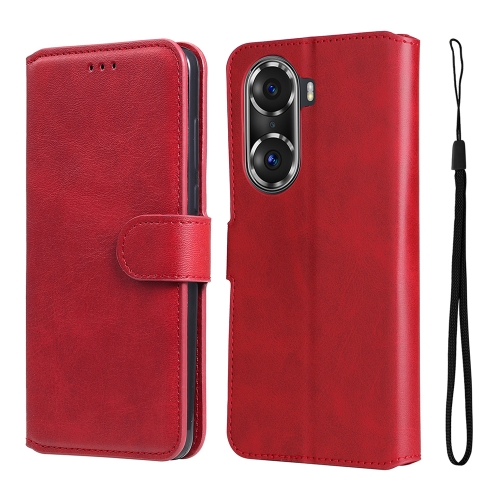 

For Honor 60 Pro JUNSUNMAY Calf Texture Leather Phone Case(Red)