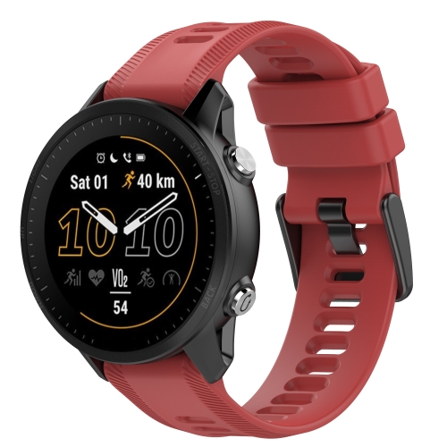 

For Garmin Forerunner 955 22mm Solid Color Silicone Watch Band(Red)