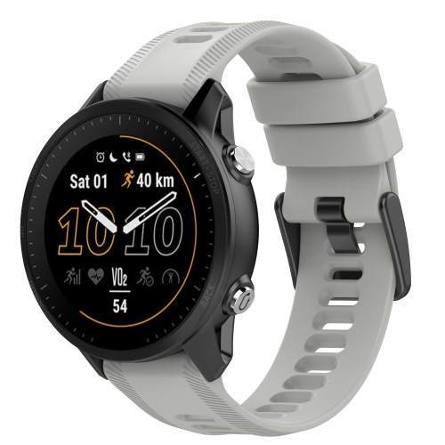 

For Garmin Forerunner 935 22mm Solid Color Silicone Watch Band(Rock Gray)