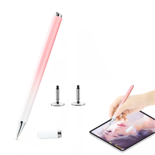 

AT-28 Macarone Color Passive Capacitive Pen Mobile Phone Touch Screen Stylus with 2 Pen Head(Pink)