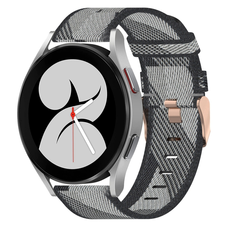 

For Samsung Galaxy Watch4 40mm 20mm Nylon Woven Watch Band(Grey)