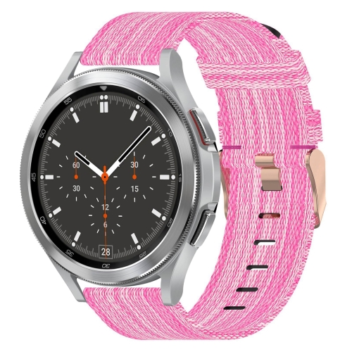 

For Samsung Galaxy Watch4 Classic 46mm 20mm Nylon Woven Watch Band(Pink)