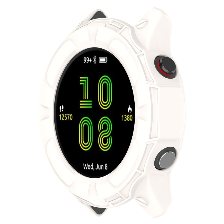 

For Garmin Forerunner 955 Shockproof TPU Protective Watch Case(White)