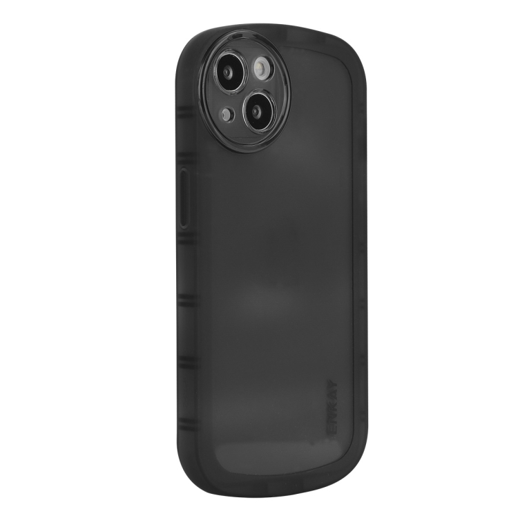

For iPhone 14 ENKAY Translucent Matte TPU Phone Case (Black)