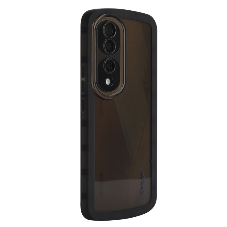 

For Honor 70 ENKAY Translucent Matte TPU Shockproof Phone Case(Black)