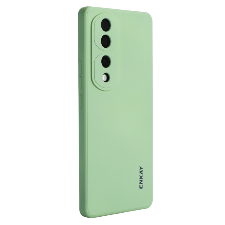 

For Honor 70 ENKAY Liquid Silicone Shockproof Phone Case(Light Green)