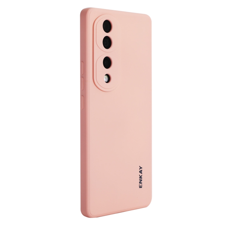 

For Honor 70 ENKAY Liquid Silicone Shockproof Phone Case(Pink)