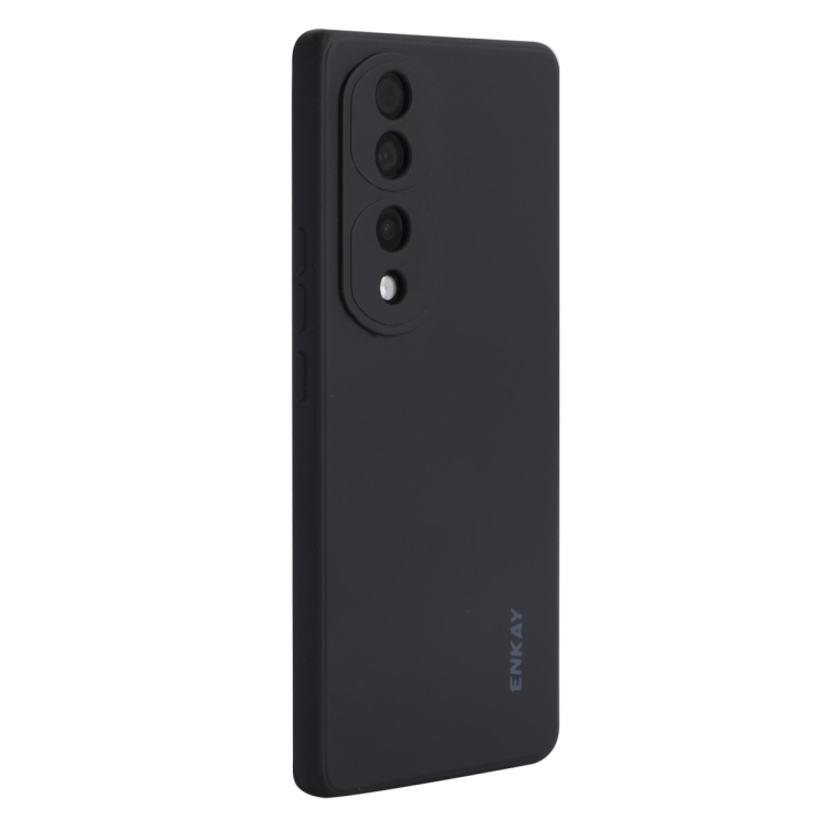 

For Honor 70 Pro / Pro+ ENKAY Liquid Silicone Shockproof Phone Case(Black)