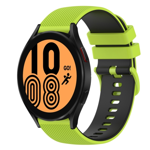 SUNSKY - Per Samsung Galaxy Watch5 Pro 45mm 20mm Cinturino in silicone  bicolore (nero + verde lime)