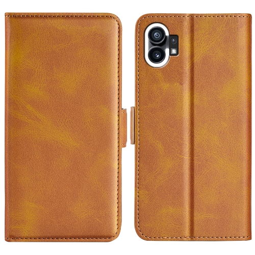 

For Nothine Phone 1 Dual-side Magnetic Buckle Leather Phone Case(Yellow)
