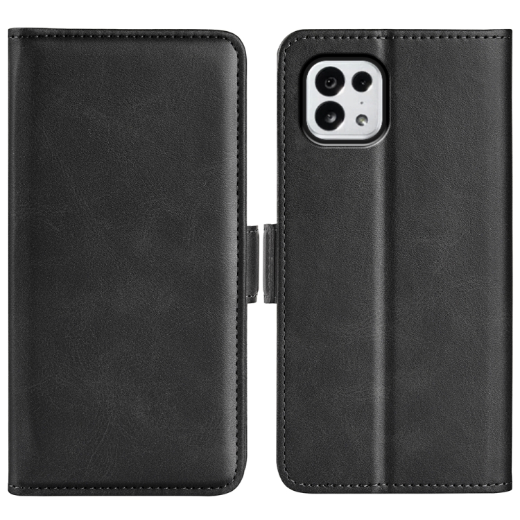 

ForTone E22 Dual-side Magnetic Buckle Horizontal Flip Leather Phone Case(Black)