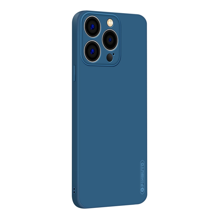 

For iPhone 14 Pro Max PINWUYO Sense Series Liquid Silicone TPU Phone Case (Blue)