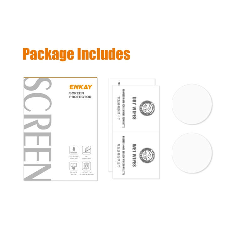 

2 PCS For Xiaomi Watch S1 Pro ENKAY 0.2mm 9H Tempered Glass Screen Protector Film