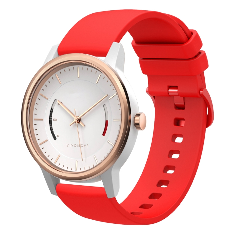 

For Garmin Vivomove 20mm Solid Color Soft Silicone Watch Band(Red)