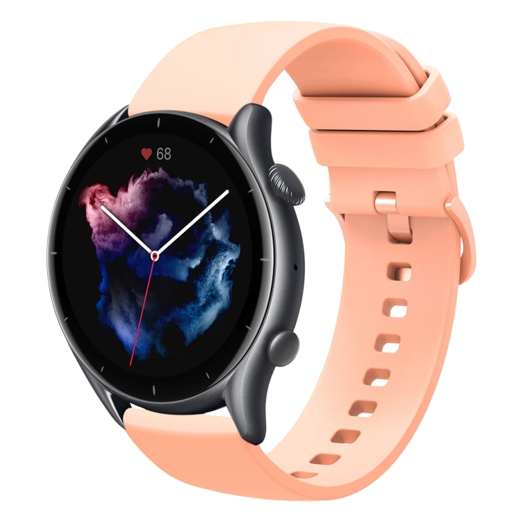 Dành cho dây đeo đồng hồ silicon mềm màu trơn Amazfit GTR 22mm