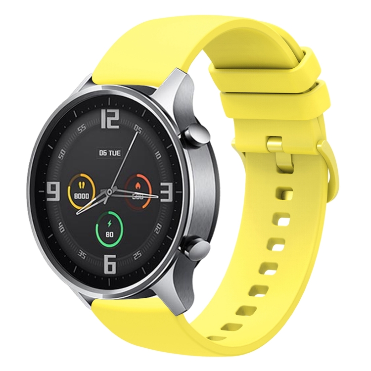 

For Xiaomi Watch Color 22mm Solid Color Soft Silicone Watch Band(Yellow)