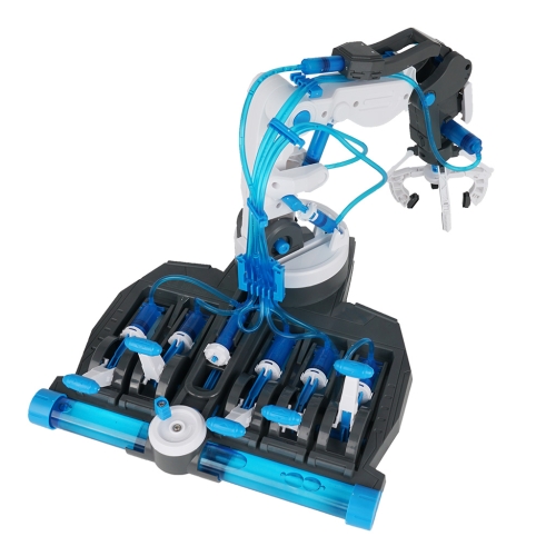 MoFun 101 bras de robot hydraulique 3 en 1 jouets assemblés pour la science  et l'éducation (bleu)