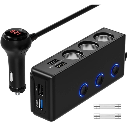 S-06 Bluetooth Multifunctional Car Cigarette Lighter 100W One for Two High  Power Charger