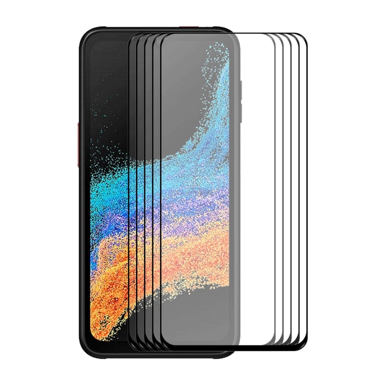 

5 PCS For Samsung Galaxy Xcover6 Pro ENKAY Full Glue 0.26mm 9H 2.5D Tempered Glass Full Film
