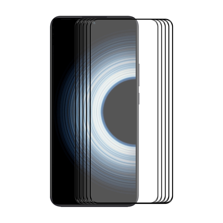 

5 PCS For Xiaomi Redmi K50 Ultra ENKAY Full Glue 0.26mm 9H 2.5D Tempered Glass Full Film