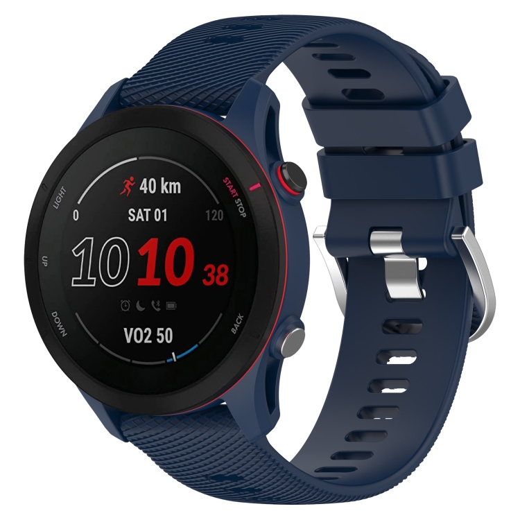 

For Samsung Galaxy Watch 4 44mm 20mm Solid Color Soft Silicone Watch Band(Midnight Blue)