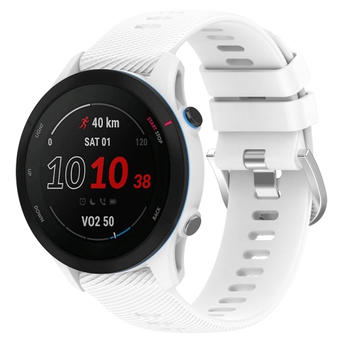 Per Samsung Galaxy Watch 4 Classic 42mm 20mm Cinturino in silicone morbido  a tinta unita (bianco)