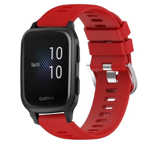 

For Garmin Venu SQ 20mm Solid Color Soft Silicone Watch Band(Red)