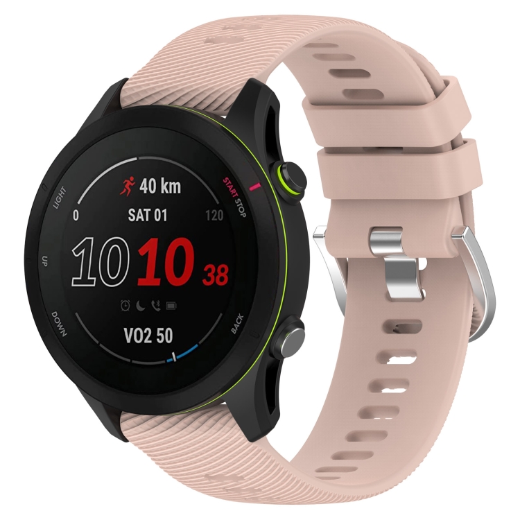 

For Xiaomi MI Watch Color 22mm Solid Color Soft Silicone Watch Band(Pink)