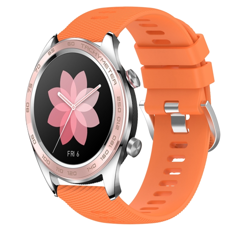 สำหรับ Honor Watch Dream 22mm สายนาฬิกาซิลิโคนอ่อนนุ่มสีทึบ (สีส้ม)