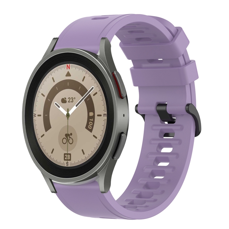 Samsung Galaxy Watch 5 Pro 45mm 20mm無地ソフトシリコン時計バンド 