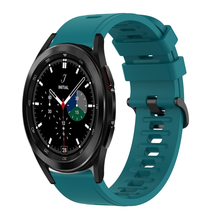 

For Samsung Galaxy Watch 4 40mm 20mm Solid Color Soft Silicone Watch Band(Green)