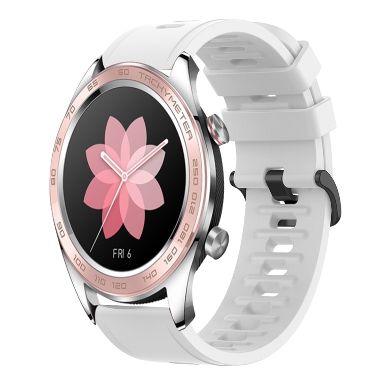 

For Honor Watch Dream 22MM Solid Color Soft Silicone Watch Band(White)