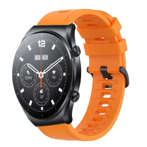 For Xiaomi Watch S1 / S1 Pro / Huami Amazfit GTR 4 Pro Silicone Watch Band  22mm Dual-Color Replacement Wrist Strap - Black / Orange Wholesale