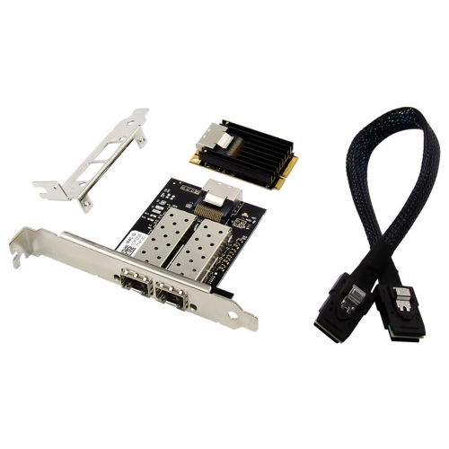 

ST7243 MiniPCI-E Dual Interface Fiber Gigabit Fiber Optic SFP Server Network Card