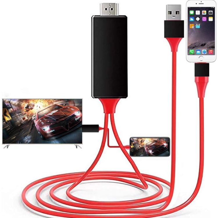 2m 1080P Pin to HDMI Adapter Cable, Compatible with iPhone to