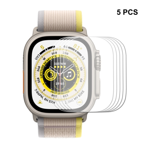 

For Apple Watch Ultra 49mm 5pcs ENKAY 0.2mm 9H Tempered Glass Watch Film