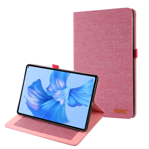 

For Huawei MatePad Pro 11 2022 Fabric Leather Tablet Case(RoseRed)