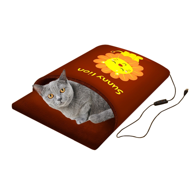 

JUNSUNMAY Adjustable Temperature Pet Electric Blanket Cushion Winter Warmer Sleeping Bag, Size:M 40 x 55cm(Lion)