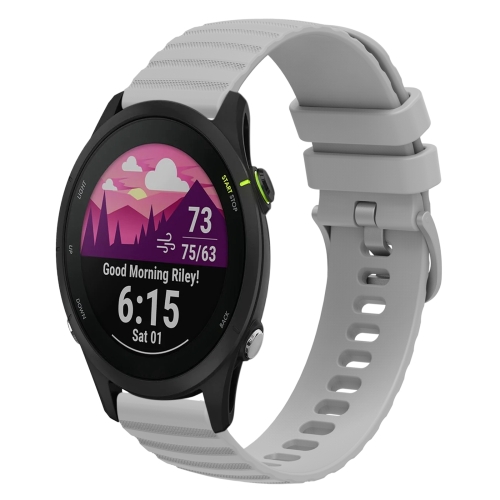 Pour Garmin Forerunner 255S Music Bracelet de montre en silicone de couleur  unie à pois ondulés