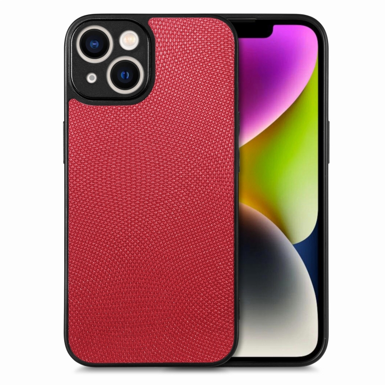 

For iPhone 14 Plus Flow Color Back Cover Leather Phone Case(Red)