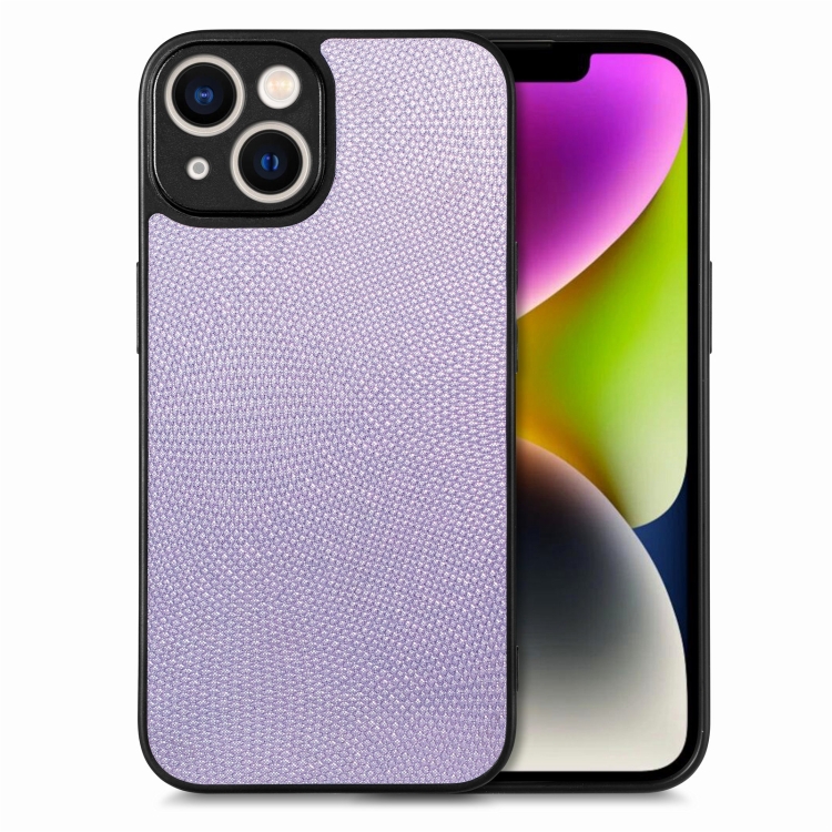

For iPhone 14 Plus Flow Color Back Cover Leather Phone Case(Lavender)