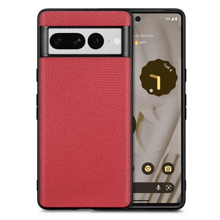 

For Google Pixel 7 Pro Flow Color Leather Phone Case(Red)
