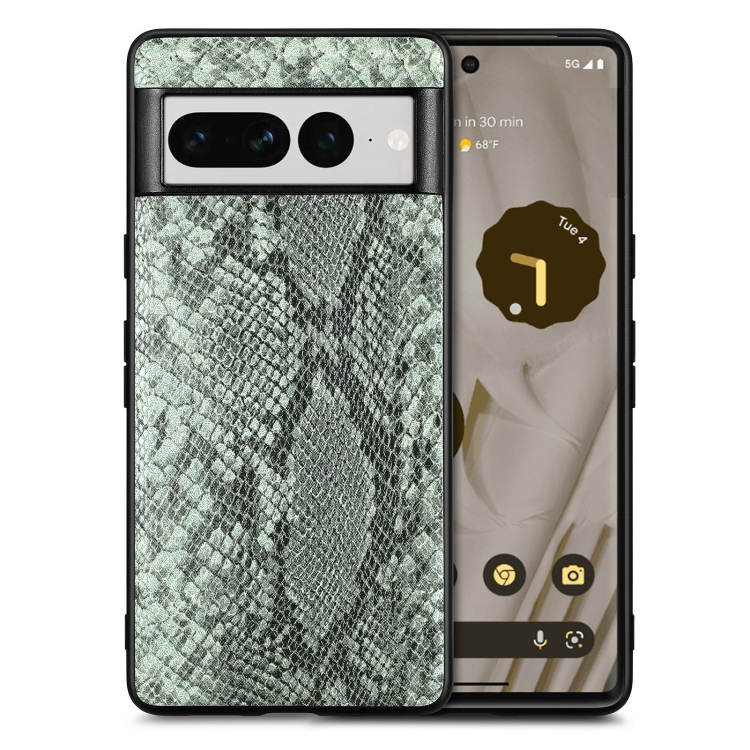 

For Google Pixel 7 Pro SnakeskinLeather Phone Case(Green)