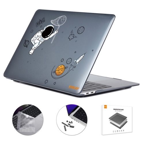 

For MacBook Pro 14.2 A2442 ENKAY Hat-Prince 3 in 1 Spaceman Pattern Laotop Protective Crystal Case with TPU Keyboard Film / Anti-dust Plugs, Version:US(Spaceman No.2)