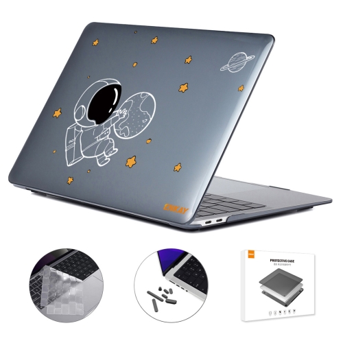 

For MacBook Pro 16.2 A2485 ENKAY Hat-Prince 3 in 1 Spaceman Pattern Laotop Protective Crystal Case with TPU Keyboard Film / Anti-dust Plugs, Version:US(Spaceman No.5)